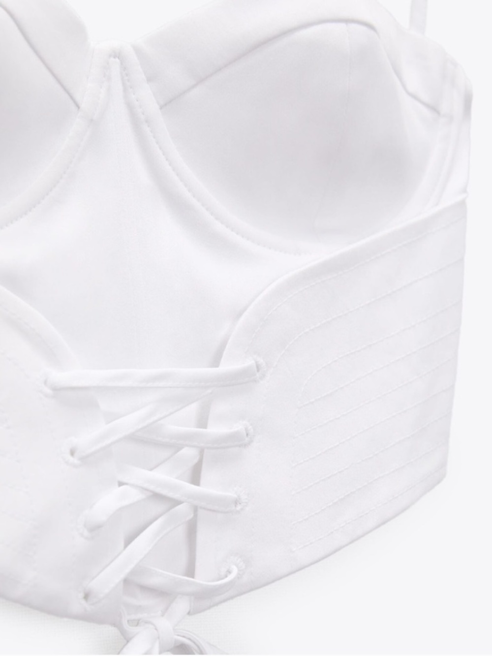 Zara Lace-Up Bustier Crop Top - Picture 2 of 10